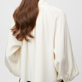 Silk Button Down Blouse Cream