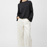 Anouk Simple Long Sleeve Viscose Blouse Jet Black