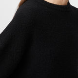 Boucle Cocoon Roundneck Jet Black