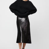 Mountain Oversized Furry Jumper Jet Black