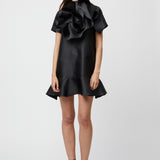 Rococco Frill Dress Jet Black