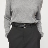 Classic Leather Belt Jet Black