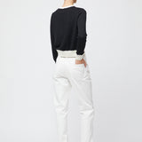 Classic Merino Cardigan Black Cream