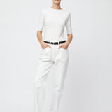 Modal Midi Sleeve Tee Off White