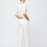 Modal Midi Sleeve Tee Off White