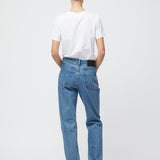 Relaxed Straight Jeans Stonewashed Blue