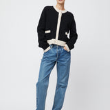 Structured Wool Cardigan Black Buttermilk