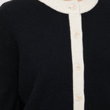 Structured Wool Cardigan Black Buttermilk