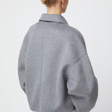 Cropped Double Jacket Gray Melange