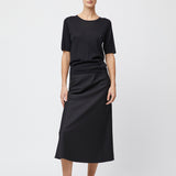 Silk Cashmere Tee Jet Black