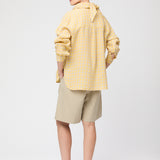 Coastal Shirt Natural Yellow Linen Check