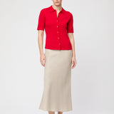 Linen Bias Cut Skirt Natural Linen