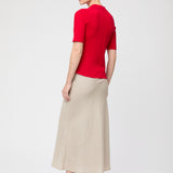Linen Bias Cut Skirt Natural Linen