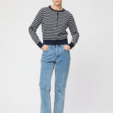 Cotton Cashmere Tank Cream Stripe