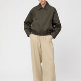 Poet Pleated Trousers Khaki