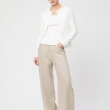 Pointelle Jersey Cardigan Bright White