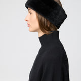 Oslo Shearling Headband Jet Black