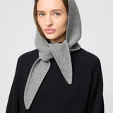 Tie Up Knitted Hood Stone