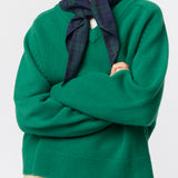 Flannel Poet Scarf Green Navy Check