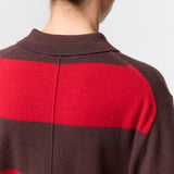 Estate Pique Sweater Bottle Green And Macadamia Stripe