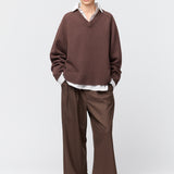 Harbour V-Neck Sweater Chocolate Brown