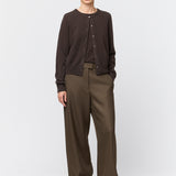 Classic Cashmere Cardigan Chocolate