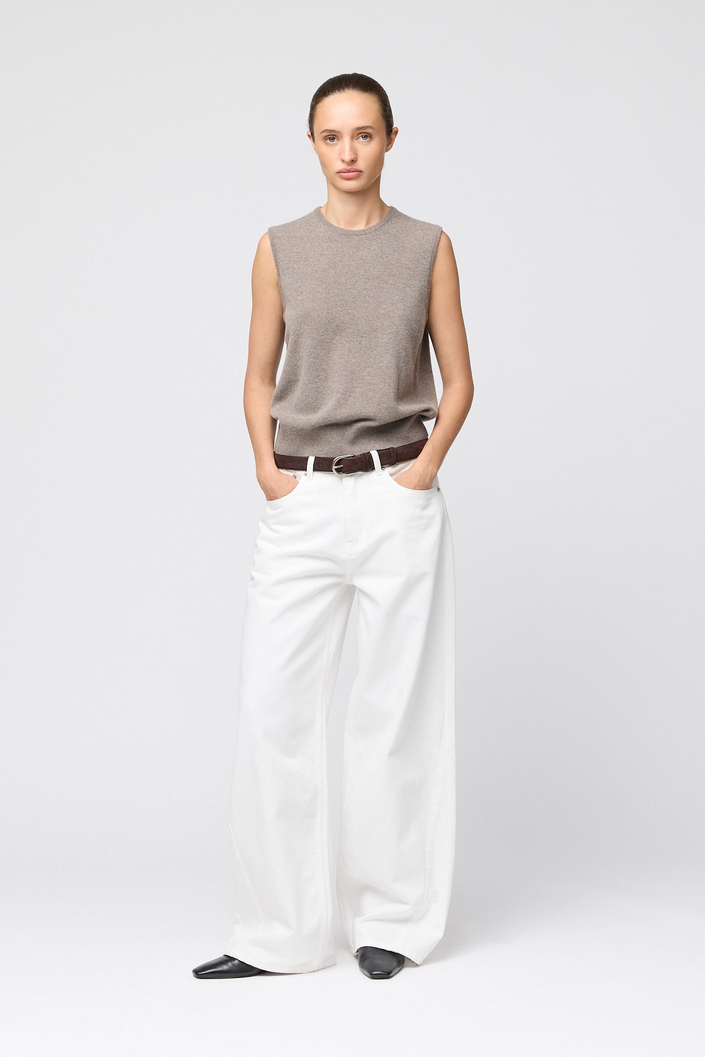 Classic Wool Cardigan Stone