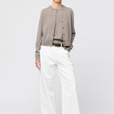 Classic Wool Cardigan Stone