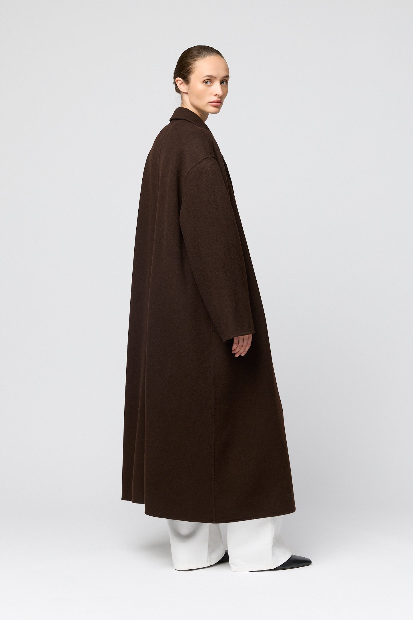 Doublé Wool Lounge Coat Molé Brown