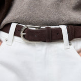 Everyday Suede Belt Chocolate
