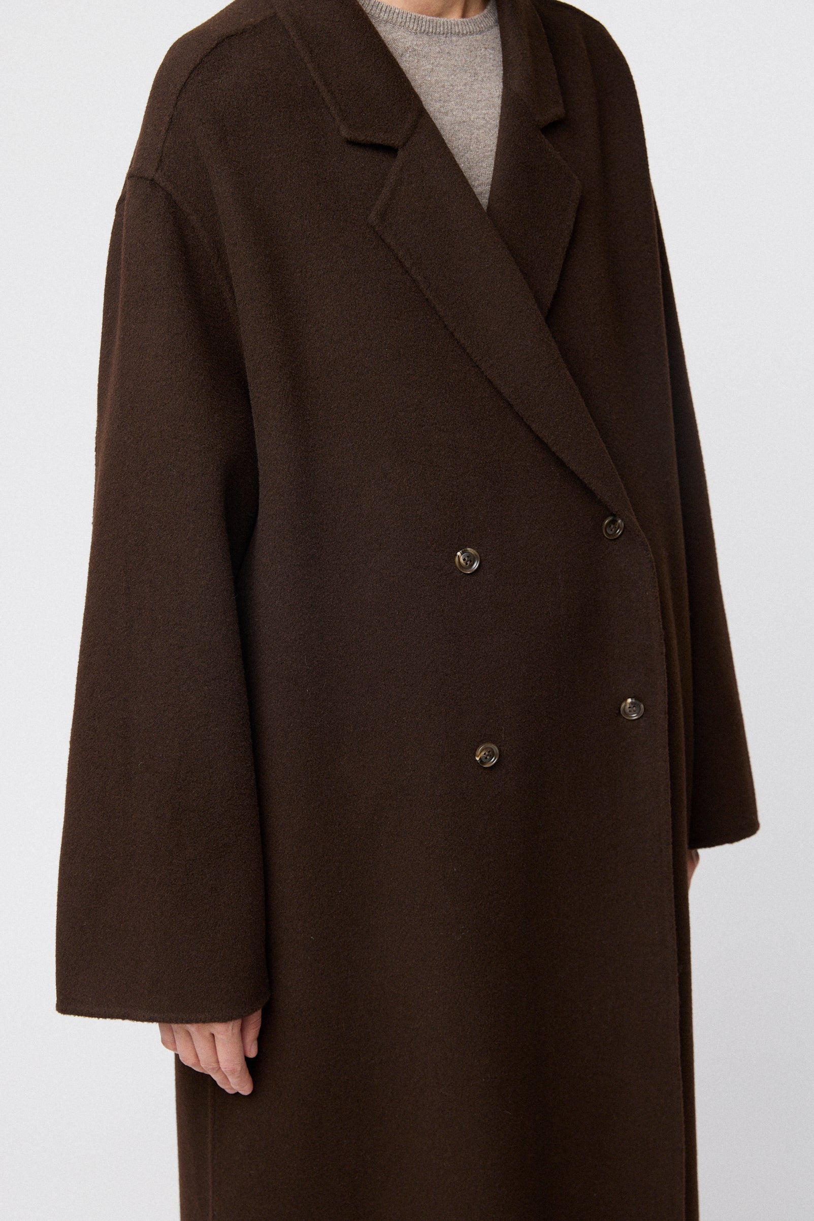 Doublé Wool Lounge Coat Molé Brown