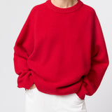 Harbour Round Neck Sweater Crimson