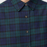 Flannel Workwear Shirt Green Navy Check