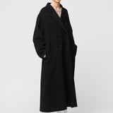 Doublé Wool Lounge Coat Jet Black