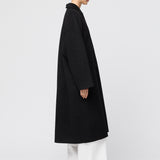 Doublé Wool Trench Jet Black