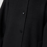 Doublé Wool Trench Jet Black