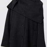 Doublé Wool Trench Jet Black