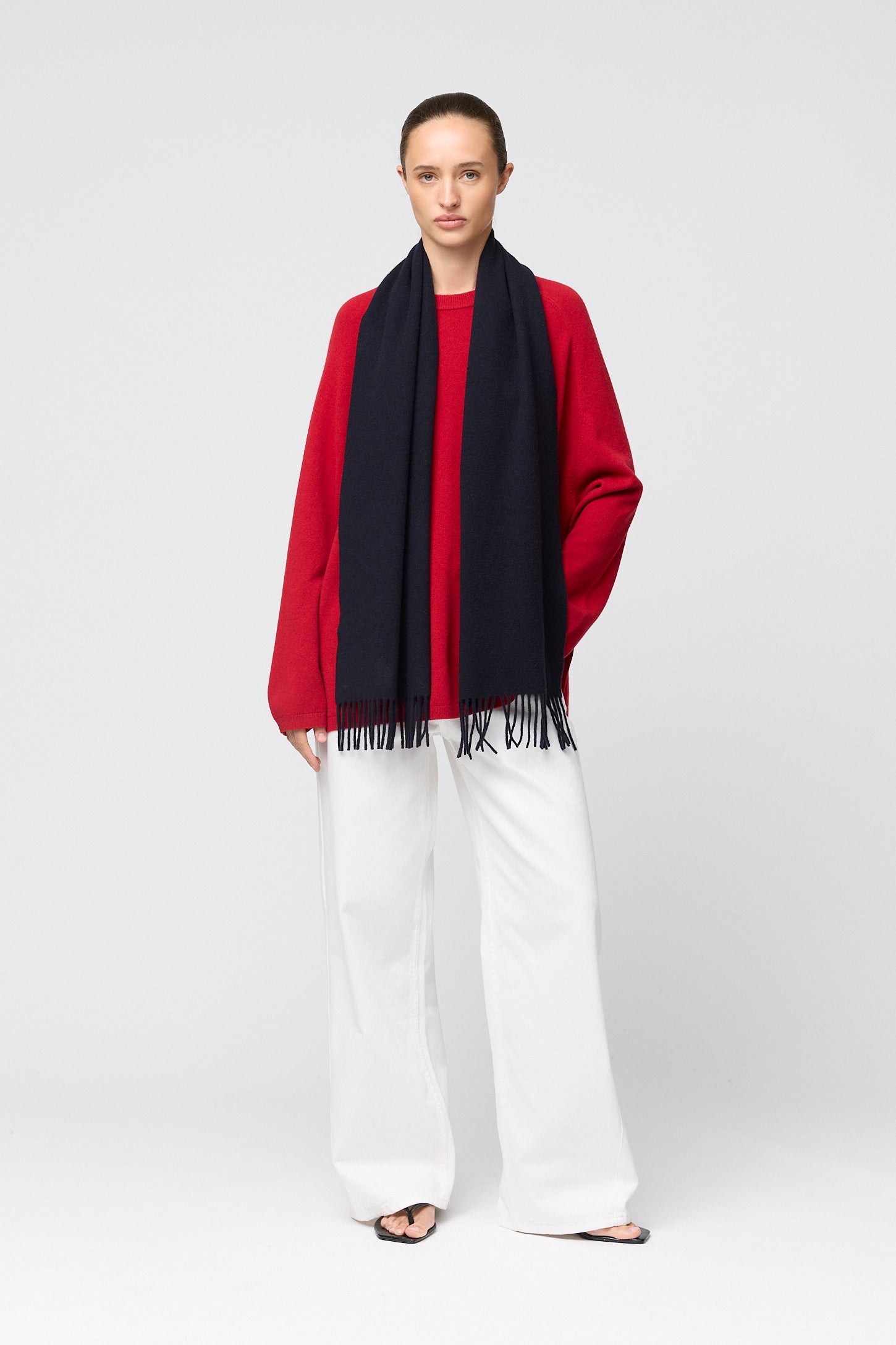 Tuscany Wool Scarf Navy