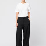 Tailored Wide Leg Trousers Jet Black