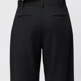 Tailored Wide Leg Trousers Jet Black