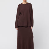 Roma Wool Sweater Chocolate Brown