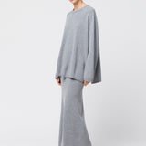 Roma Wool Skirt Gray Melange