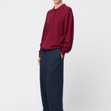 Estate Pique Sweater Burgundy