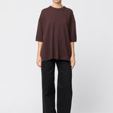 Roma Wool Tee Chocolate Brown