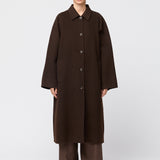 Doublé Wool Trench Molé Brown
