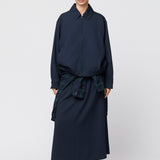 Tailored Blouson Zip Up Jacket Navy