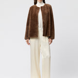 Como Shearling Jacket Dark Caramel
