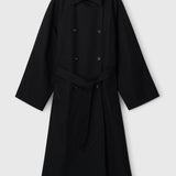 Monterey Trench Coat Jet Black