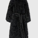 Bergamo Shearling Coat Jet Black