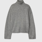 Chunky Cashmere Turtleneck Gray Melange